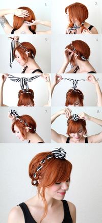 tuto pour se coiffer en tressant un foulard