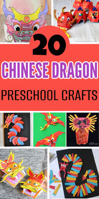 If you're looking for Chinese New Year crafts for preschoolers, these Chinese New Year dragon crafts for kids are easy to make in the classroom or at home, with parents. Create a Chinese dragon paper hat, using the crown printable template, a Chinese dragon egg carton craft, a Chinese dragon cupcake liner craft, a paper bag and handprint Chinese New Year dragon craft, Chinese New Year dragon coloring puppets, origami dragon and more.