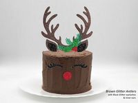 This Reindeer Antlers Cake Topper Kit by FlyingOwlStudio on Etsy will definitely wow all the guests at your Christmas party, baby shower, or December birthday party! Included are antlers, ears, eye lashes, red nose, and holly berries with green leaves. It's a fun and easy way to take your event decor to a whole new level of gorgeous! Available in a variety of glitter and foil colours.