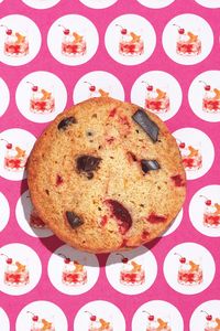 This sophisticated take on the classic icebox cookie features rye flour, maraschino cherries and dark chocolate.