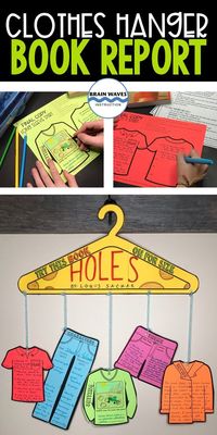 This Clothes Hanger Book Report works with any fiction book! It’s incredibly detailed, so students can complete every aspect of this book project independently! Perfect for fourth grade, fifth grade, sixth grade, and even seventh grade, this book report is a fun and engaging way for students to reflect on their reading!