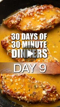 Chris Collins on Instagram: "Day 9 | 30 days of 30 minute dinners 😋 Here’s an incredibly easy one for you to kick off the week! I’ve made garlic butter chicken and salmon (both on the blog) now it’s time for the mighty chop! Enjoy 😄 Chris x

ROSEMARY GARLIC BUTTER PORK CHOPS | Serves 4

INGREDIENTS

4x 150g/5oz boneless Pork Loin Chops, brought to room temp (score the fat if it’s fairly thick)*
35g / 1/4 cup Plain Flour
1 tsp EACH: Salt, Garlic Powder
1/2 tsp Black Pepper
1 tbsp Olive Oil
2 tsp finely diced Fresh Rosemary
2 cloves of Garlic, finely diced
120ml / 1/2 cup Chicken Stock
6 tbsp / 90g Unsalted Butter, diced into small cubes
1 Lemon, sliced into 4 wedges (to serve)

METHOD

1️⃣In a large shallow dish combine the flour with salt, garlic powder & pepper. One by one, coat both si