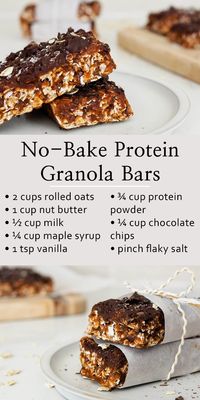 Made with simple ingredients, these easy protein granola bars come together in minutes and make a great breakfast or post-workout snack!