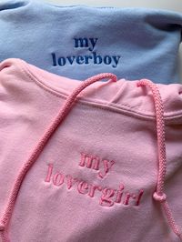 "my loverboy" "my lovergirl" Embroidered Matching Set