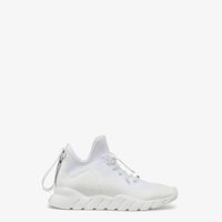 White technical knit fabric high-tops - SNEAKERS | Fendi