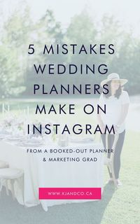 Instagram is such an important marketing tool for wedding planners and photographers, but you’re likely making a few of mistakes. Learn how to avoid them and tweak your social media to attract your Ideal Client. #weddingplanner #weddingphotograher #instagram