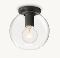 Utilitaire Globe Shade Flushmount | RH