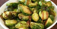 Air-Fried Brussels Sprouts With Balsamic-Honey Glaze and Feta