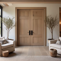 Our Michael Double Interior Door. Solid white oak. Built to order by our craftsmen. Fully customizable.