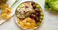 Learn how to make a classic waldorf salad with canned tuna, grapes and walnuts. Serve it as is or tucked into a sandwich.