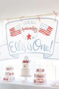 All American Boy themed First Birthday Party