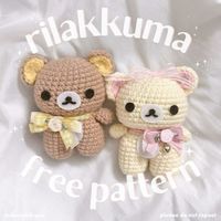 🏷️ #crochet #amigurumi #freepattern #crochetpattern #freecrochetpattern #coquette #rilakkuma #crochetbear #explore #cute #crochetaddict #teddybearpattern