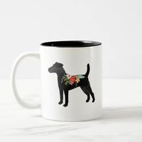 Smooth Fox Terrier Dog Breed Boho Floral Two-Tone Coffee Mug | Zazzle.com