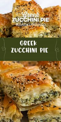 Greek Zucchini Pie (Kolokithopita) combines zucchini, herbs, feta cheese and ricotta in crisp phyllo. Delicious hot or cold and perfect for picnics, lunchboxes and family gatherings. A great way to use up summer your zucchini glut.