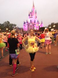 Simple Belle running costume with tutu