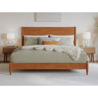 Elevate your bedroom with a blend of simplicity and sophistication. This Low Profile Platform Bed features a tall, luxurious wood headboard with gracefully rounded posts, adding an elegant touch to any décor. Available in White, Walnut, and Light Toffee finishes, it seamlessly complements various interior styles. Crafted from solid wood, this bed provides unwavering support and a visually captivating look. Designed for a restful night’s sleep, the low-profile frame is meticulously constructed wi