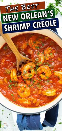 With this easy recipe for shrimp Creole, you can easily bring the authentic taste of classic Cajun cooking straight to your dinner table in 45 minutes or less! Jumbo shrimp simmer in a spicy stewed tomato sauce, loaded with the holy trinity of onion, bell pepper, and celery. Served over a bed of white rice, this dish will make the perfect main course for lunch or dinner. Try It today!