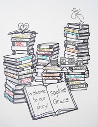 Book Themed Baby Shower Guestbook for 15-40 guests via Etsy