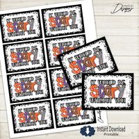 Halloween Gift Tags | Printable - Digtal File | It would be SCARY without you | HT078 Instant Download