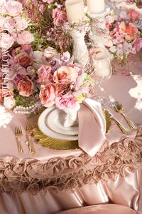 Blush hues and vintage romance