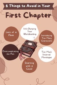 Writing your first chapter and feeling the pressure? I've spent many days agonizing over first chapters. These are the few things I've learned between writing and critiquing manuscripts.  The start of your novel is crucial for pulling readers in—but it’s also easy to make some classic blunders. In this blog post, I’m breaking down the 6 mistakes you should dodge to keep your readers hooked and turning those pages.  Click to read more.  Writing First Chapter Tips Writing Mistakes Novel Writing Guide Beginner Writers Story Openings Writing Hooks Strong First Chapter Writing Advice Fiction Writing Tips Writing Do's and Don'ts Storytelling Writing for Beginners Novel Writing Worldbuilding