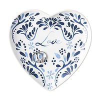 PRICES MAY VARY. This heart shaped tray is as classic as the sentiment it passionately proclaims. Fill with sweet treats, use it as a catchall for beautiful baubles or layer on top of a place setting to offer a warm welcome to the table. HANDMADE & AUTHENTIC: Each piece is individually signed as a guarantee of its authenticity and quality. Made in Portugal. SOPHISTICATED DESIGN: Iberian Journey Indigo Love Tray has a sophisticated and unique design. Made in Portugal and measures 6.75"L x 6.5"W x