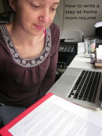 how to write a stay-at-home mom resume / Family Focus Blog