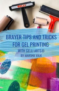 In this blog post, Gelli Arts® Artist Marsha Valk shares all of her tips and tricks for gel printing with a brayer.