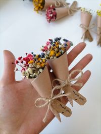 Colorful Dried Flower Bouquet Favor Miniboho Bouquet Favor - Etsy