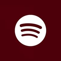 dark red spotify icon ios 14 dark red ios 14 theme app icon