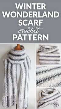 The Winter Wonderland Crochet Scarf Pattern - this free and easy crochet pattern is perfect to keep you warm and cozy on those cold winter days.