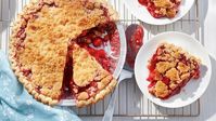 Cherry pie gets a delicious upgrade with a buttery streusel topping. Plus, with only six ingredients in the recipe, including a frozen Pillsbury™ Pie Crust, this Cherry Crumb Pie recipe is simple enough to whip up on a whim and still please a crowd of pie-lovers. While a fresh-out-of-the-oven cherry pie with crumble topping is stunning and perfectly sweet on its own, you can also dish it up with a scoop of vanilla ice cream.