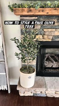 See my full tutorial over on my blog:   https://morningsonmacedonia.com/how-to-style-a-faux-olive-tree/