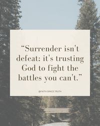 When you finally lay it all at God’s feet, that’s when the real breakthroughs happen. Surrender isn’t weakness—it’s the greatest act of trust you can show your Creator. There’s a peace that comes when we stop trying to control what was never ours to carry. Surrendering to God means releasing your burdens and letting His strength replace your striving. It’s in that place of surrender that miracles unfold, doors open, and peace that surpasses all understanding fills your heart. What do you nee...