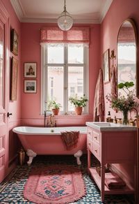 Revamp your space with these trendy pink bathroom designs! Spark your creativity and transform your bathroom into a chic, trendy sanctuary. Featuring inspiration for every style, from modern minimalism to vintage glamour. #BathroomInspiration #PinkDecor #HomeDesign #PinkBathroom #BathroomIdeas #Pink Have a look at our article and SAVE this for later!