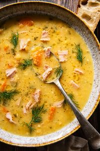 A delicious and incredibly easy yellow split pea soup with ham and a sprinkling of fresh herbs. Simple to make yet so satisfying in cold weather!