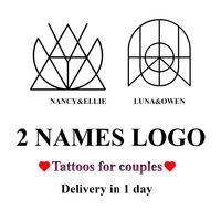 2 Names Logo, Custom Name Logo, Ready Logo, Personalized Name Logo, Tattoo for couples, Gift for lover, Tattoo for lover