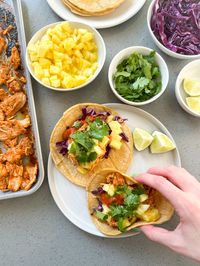 SHEET PAN PINEAPPLE CHICKEN TACOS