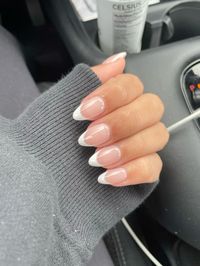 almond nails french tip