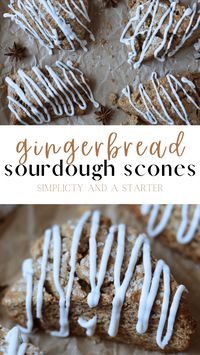 Indulge in the perfect blend of sourdough magic and festive flavors with our Gingerbread Sourdough Scones. Crafted from sourdough discard, rich molasses, and a hint of ground ginger, these delightful treats are topped with a luscious vanilla glaze – a heavenly twist on a classic holiday favorite