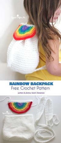 Rainbow Backpack Free Crochet Pattern