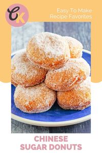 Love the sugar donuts at a Chinese buffet? Learn how to make the best Chinese sugar donuts at home with only 3 simple ingredients. Save this easy Chinese donut recipe to make a tasty dessert or treat.