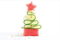 Watermelon and cucumber Christmas trees