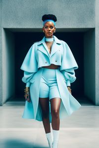 Lexica - Portrait of rihanna fenty beautiful Barbados music artist with pale blue hair, ethereal dreamy foggy, photoshoot by Alessio Albi , editorial...