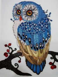 Handmade Owl Paper Quilling Art by GiftableArts on Etsy https://www.etsy.com/listing/289174107/handmade-owl-paper-quilling-art