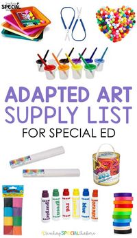 Stock your special education classroom with these adapted art essentials so you are organized and ready for daily activities. #ArtSupply #ClassroomEssentials