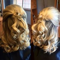 Formal Curly Half Updo