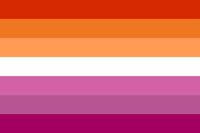 Sunset lesbian flag