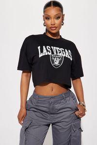 Raiders Game Plan Cropped Tee - Black | Fashion Nova, Screens Tops and Bottoms | Fashion Nova