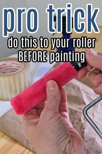 Do this to your roller to remove lint and prepare it to evenly accept the paint. This will help you to get the smoothest finish, even when using a new paint roller. This removes the hair and lint from a roller so it doesn't end up in your paint.